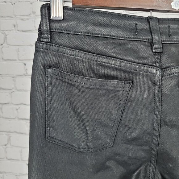 DL1961 Black Coated Chloe Skinny High Rise DL Ultimate Skinny Pants 14 (24x28) - Picture 12 of 15